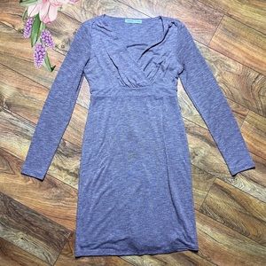 🎉Athleta Wrap It Up Purple Wrap Dress XXS XS S 0 2 Empire Waist Long Sleeve